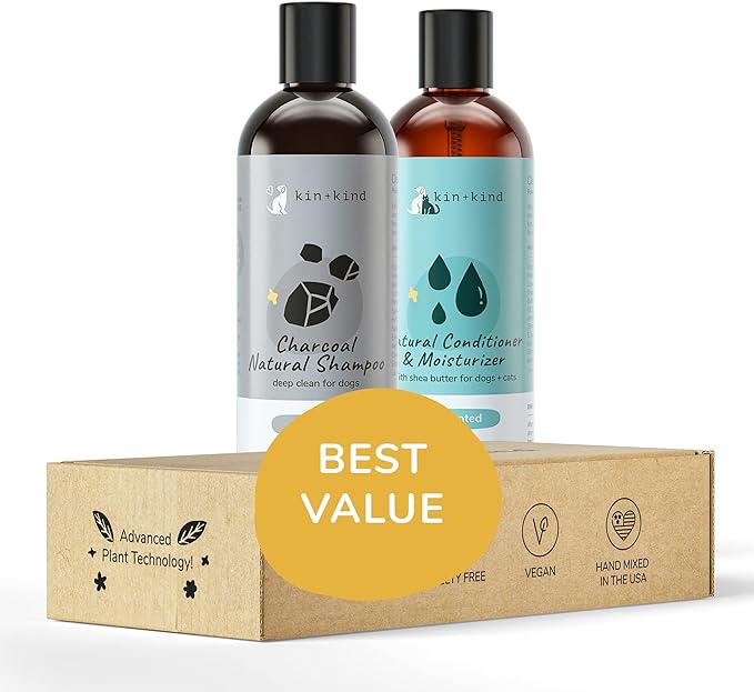 kin+kind Natural Cat & Dog Shampoo and Conditioner Set by kinkind