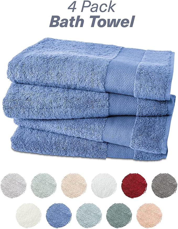 Hencely Premium Bath Towel Set of 4-28x58 Inches - Image 4