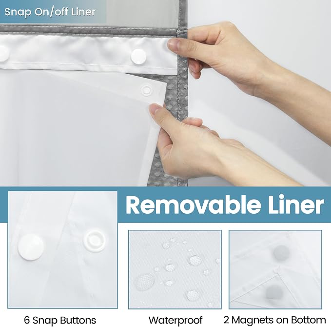 Stall No Hook Shower Curtain - Image 6