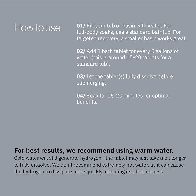 Molecular H2TAB Hydrogen Bath Tablets – 60 Count – Fragrance-Free Hydrogen Bath - Image 5
