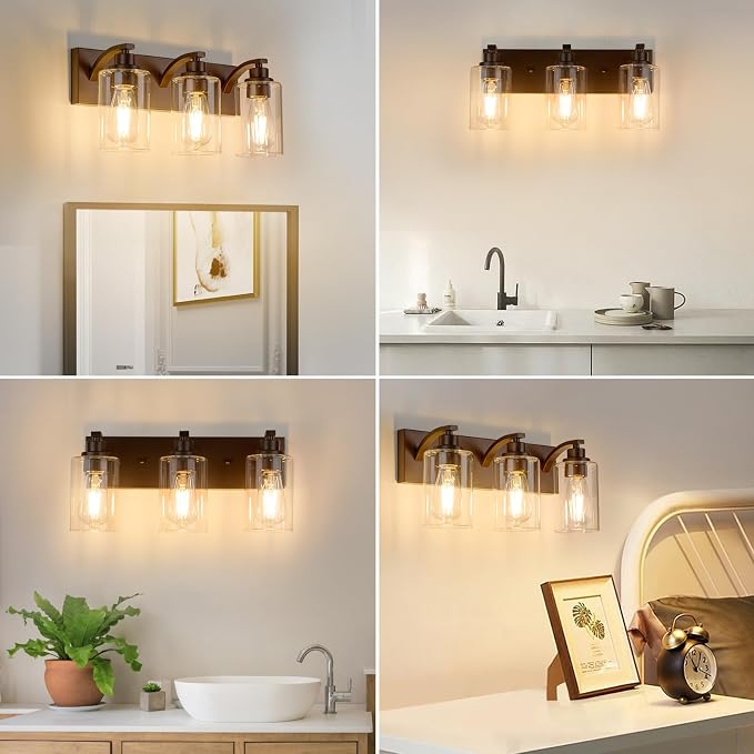 3-Light Bathroom Light Fixtures Modern ORB Vanity Lights - Image 6