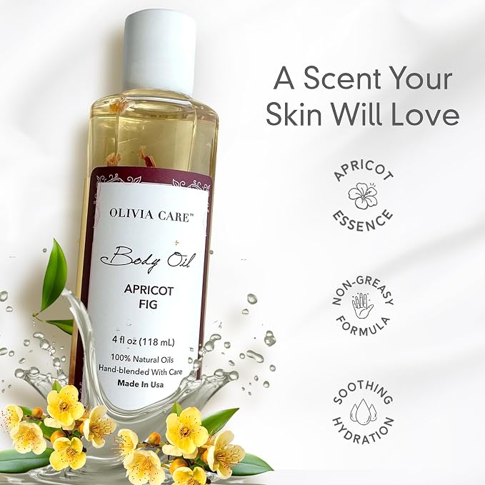 Olivia Care Body Oil Apricot Fig Vegan & Natural Moisturizing - Image 3
