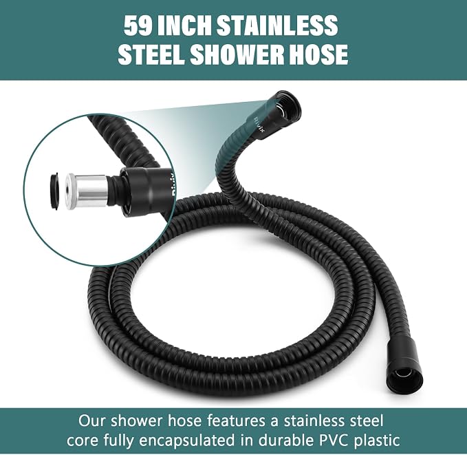 Shower Hose 59-Inch Extra Long Shower Hose-Replacement-PVC Encapsulated - Image 2