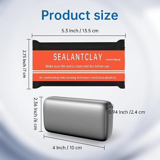 6 Pack Gray Wall Putty Hole Repair, Waterproof Sealant Mastic – Hole Filler - Image 2