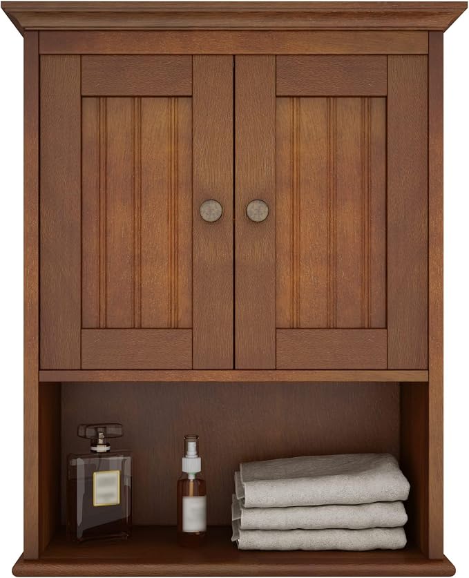 Treocho Wood Wall Cabinet, Bathroom Medicine Cabinet Storage - Image 7