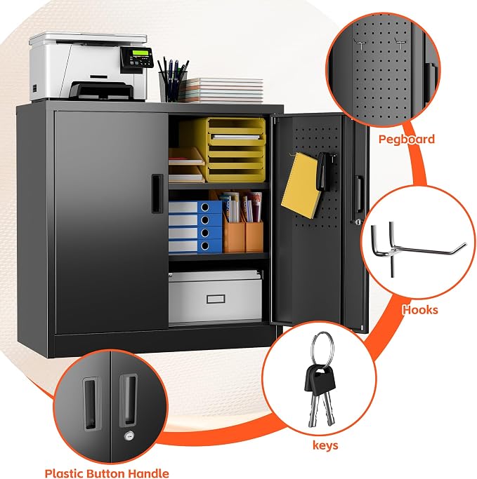 Aobabo 31.5" H Metal Storage Cabinet - Image 5