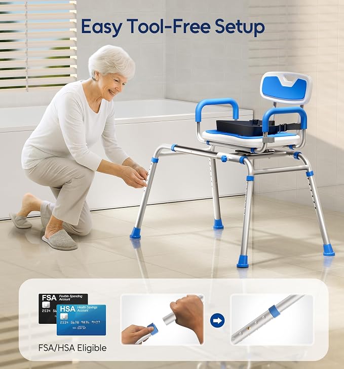 FSA/HSA Eligible Sliding Shower Chair - Image 8