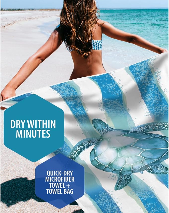 VENTURE 4TH Microfiber Beach Towel: Quick-Dry, Sandproof and Lightweight - Image 2