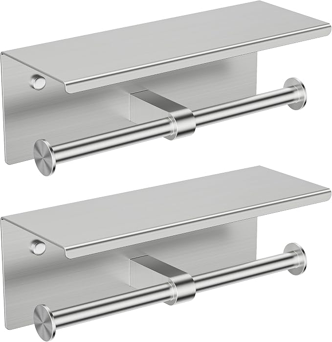 FORIOUS 2 Pack Double Toilet Paper Holder by FORIOUS
