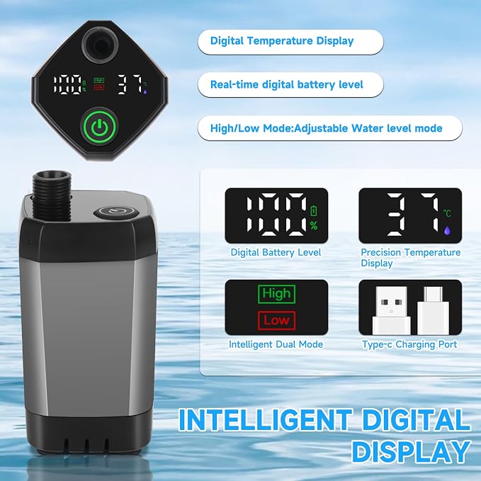 Portable Shower for Camping, Rechargeable Camping Shower Pump - Image 4
