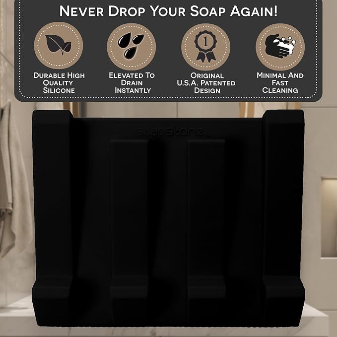 Silicone Soap Dish Self Draining Bar Soap Holder - Image 3