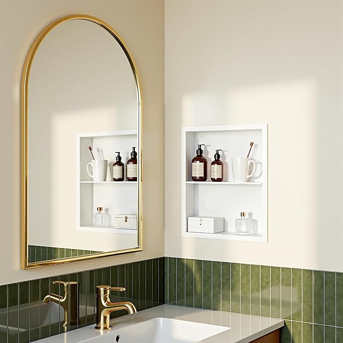 Stainless Steel Recessed Medicine Cabinet Bathroom Medicine Wall Niche Shower - Image 4