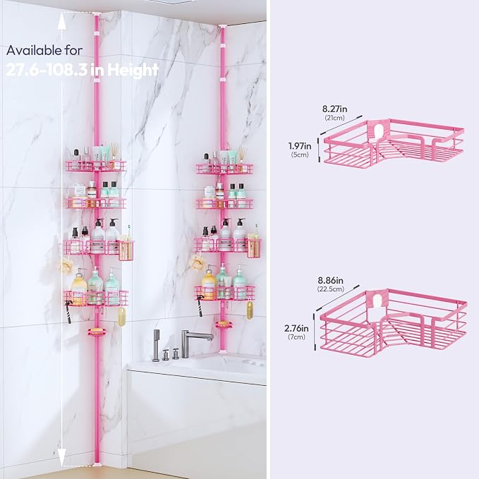 SWTYMIKI Shower Caddy Tension Pole - Image 8