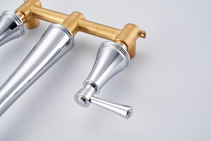 SITGES High Flow Chrome Wall Mount Bathtub Faucet - Image 5