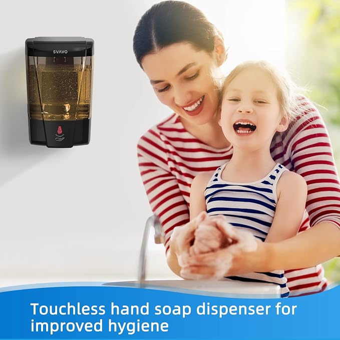SVAVO Automatic Soap Dispenser Hand Soap Dispenser Wall Mount 600m/21fl.oz - Image 6