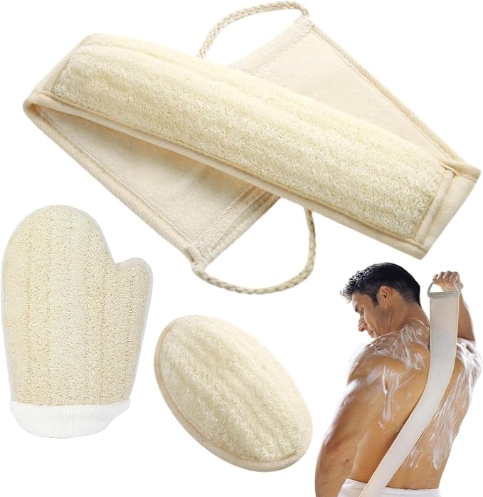 Natural Loofah Sponge, Exfoliating Body Scrubber by YUNKWONG