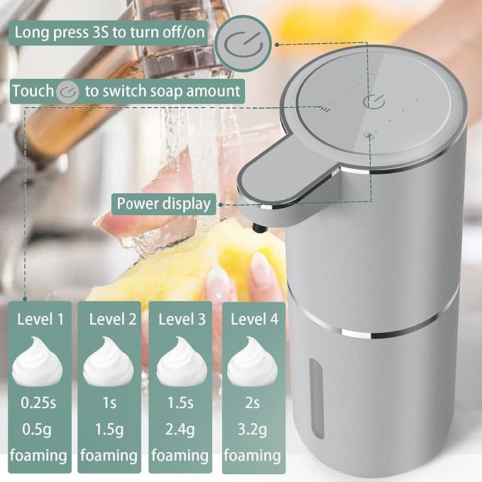 Automatic Soap Dispenser – Touchless Foaming Soap Dispenser 400ml USB - Image 6