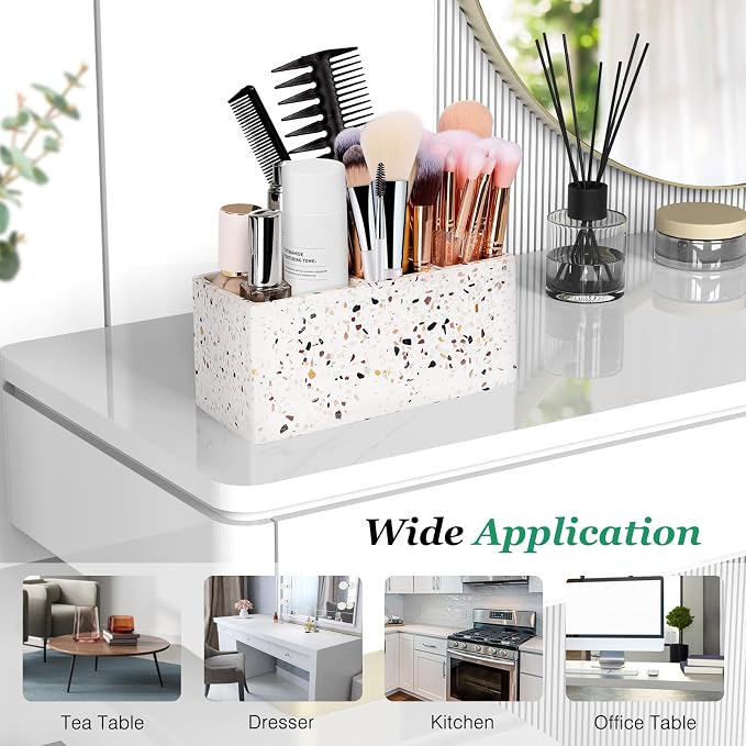 Luxspire Toothbrush Holder for Bathroom, 5 Slots Bathroom Counter Organizer - Image 4