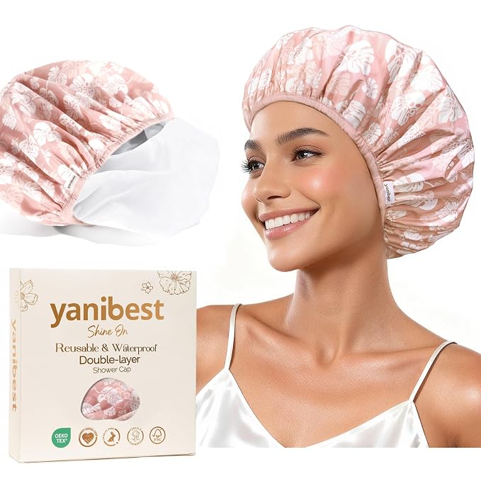 Yanibest Shower Cap Reusable Waterproof by yanibest