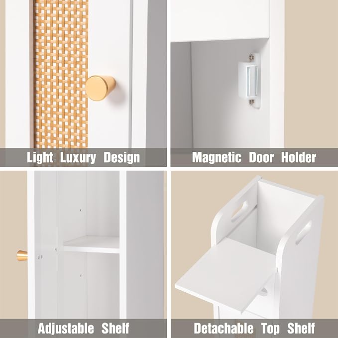 Spirich Small Bathroom Storage Cabinet - Image 4