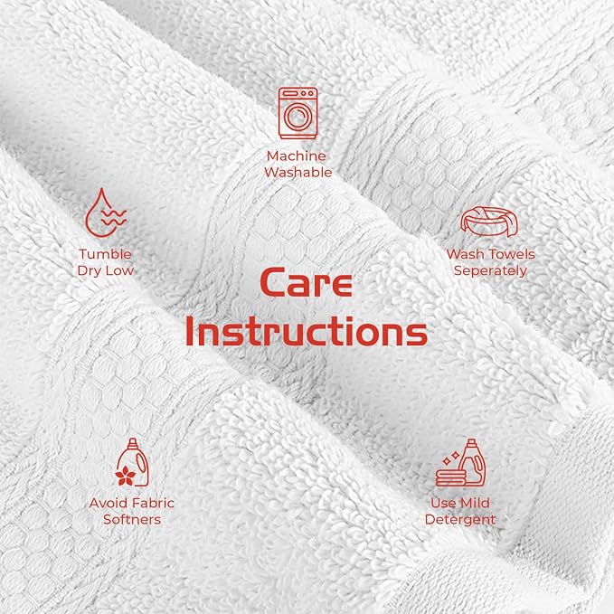 RIVERSIDE 12 Pack Premium 100% Cotton Face Washcloths, 550 GSM, 12 x 12 Inches - Image 6