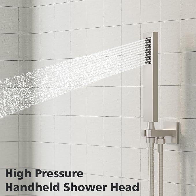 Gabrylly Shower System, High-Pressure 10" Stainless Steel Rain Showerhead - Image 4