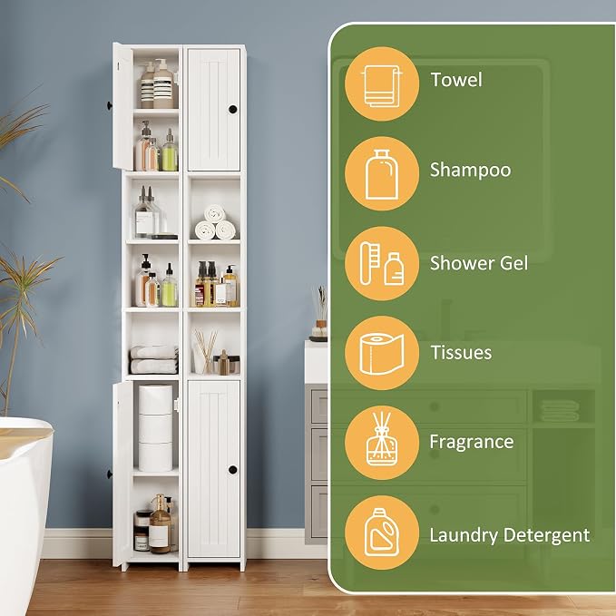 RRX Tall Slim Bathroom Storage Cabinet - Image 5