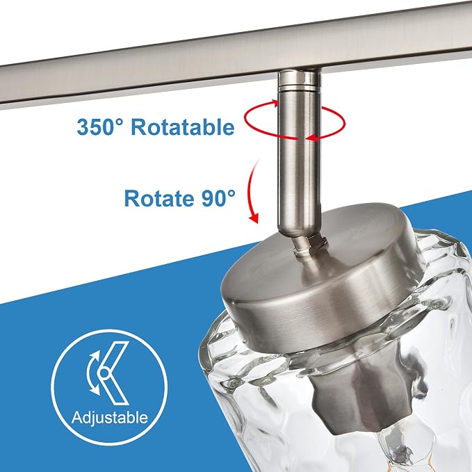 Track Ceiling Lighting, 3 Light Vanity Lights - Image 7