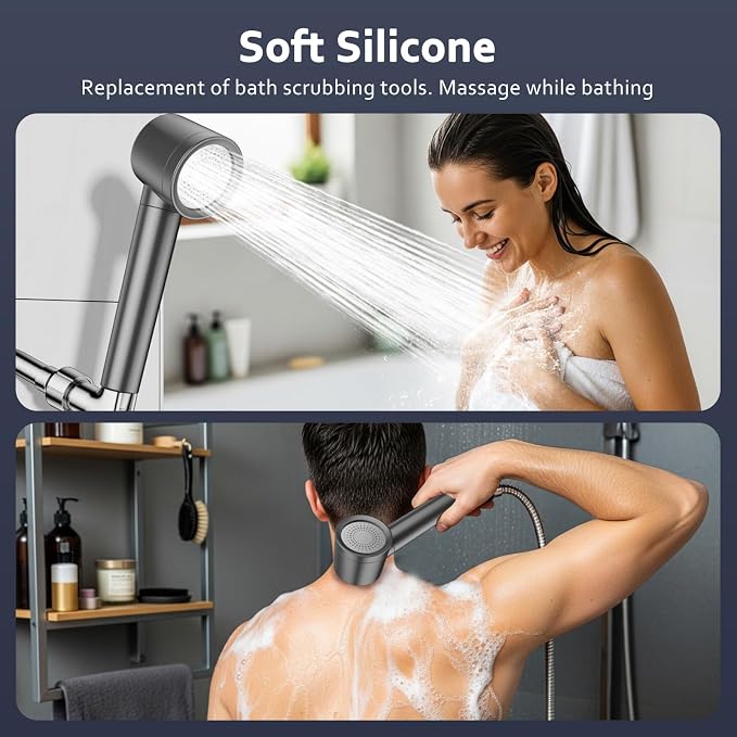 Filtered Shower Head with Handheld, High Pressure Water Flow and Multiple Spray - Image 6