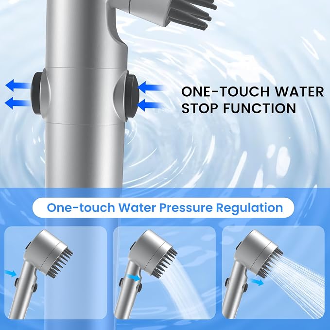 Filtered Shower Head with Handheld, High Pressure Water Flow and Multiple Spray - Image 6