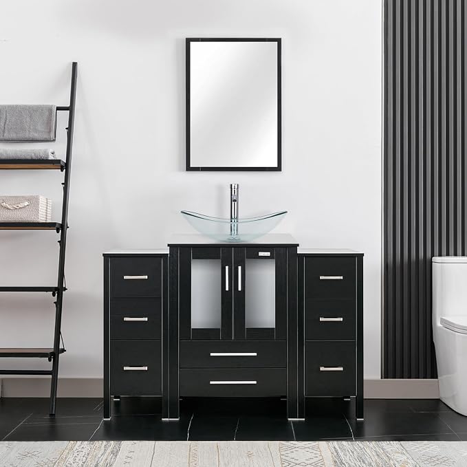 eclife 48" Modern Bathroom Vanity Sink Combo Freestanding Cabinet by eclife