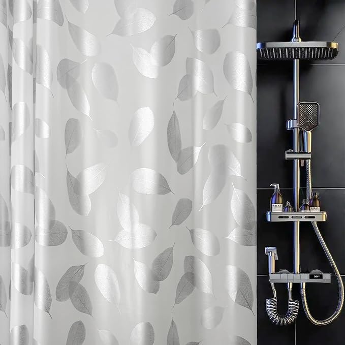 Plastic Shower Curtain Liner, Waterproof Printed PEVA Shower Curtain by TRIMENGO