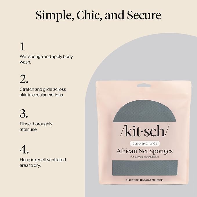 Kitsch African Net Sponge – Exfoliating Body Scrubber - Image 7