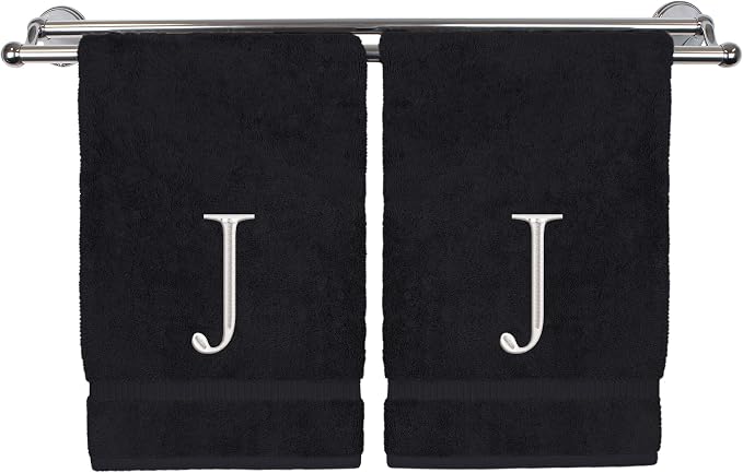 Monogrammed Hand Towel, Personalized Initial Gift, Extra Absorbent 100% Turkish by BareCotton