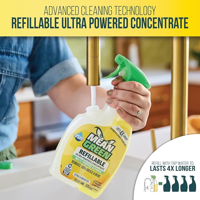 Mean Green Refillable Ultra Powered Multi-Purpose Cleaner Concentrate, Citrus & - Image 2