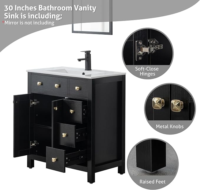 LUCKWIND 30" Bathroom Vanity - Image 6