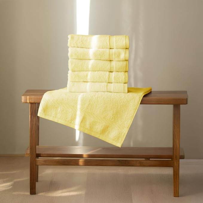 SALBAKOS 100% Turkish Cotton Hand Towel Set of 6 16x30 inch | Heirloom Quality - Image 2