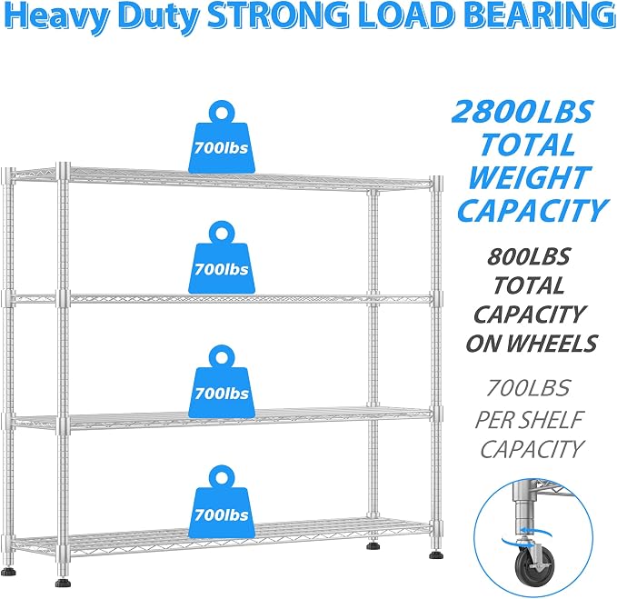 Homdox Heavy Duty Metal Shelves - Image 4