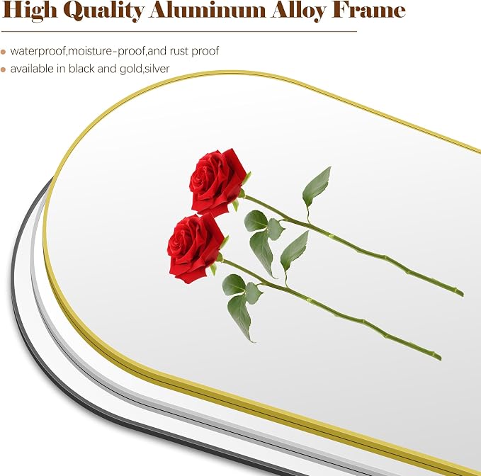 Arched Bathroom Mirror, Wall Mounted Mirror, Living Room, Vertically Hanging or - Image 5