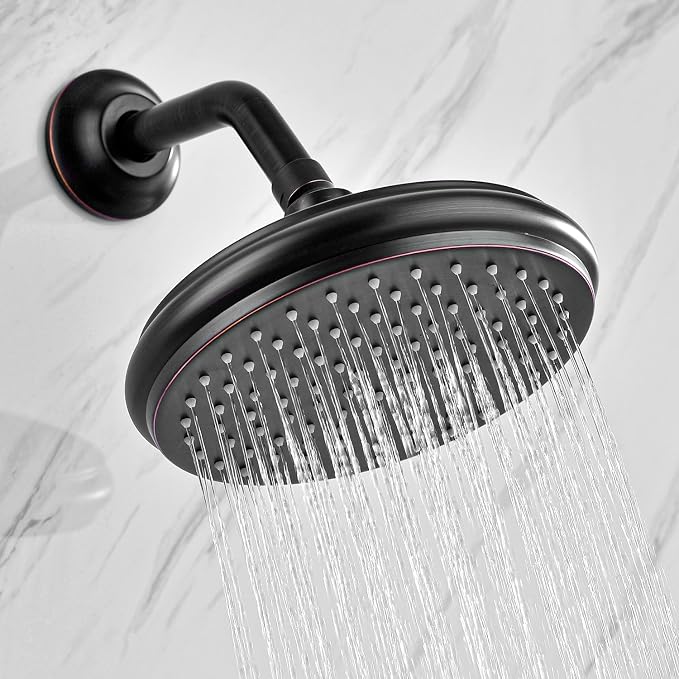 BESTILL Wall Mounted 6 Inch Extension Shower Head Arm, Shower Arm and Flange - Image 4