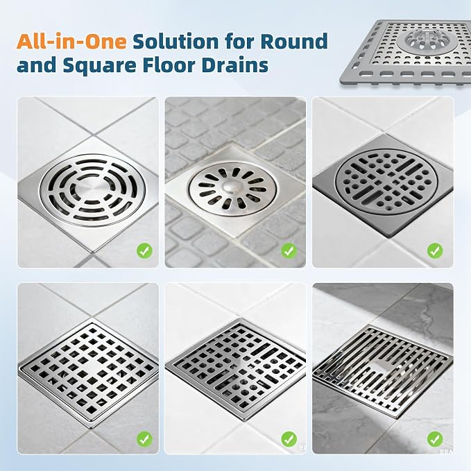 Hibbent Upgraded Shower Drain Hair Catcher, Shower Drain Cover - Image 8