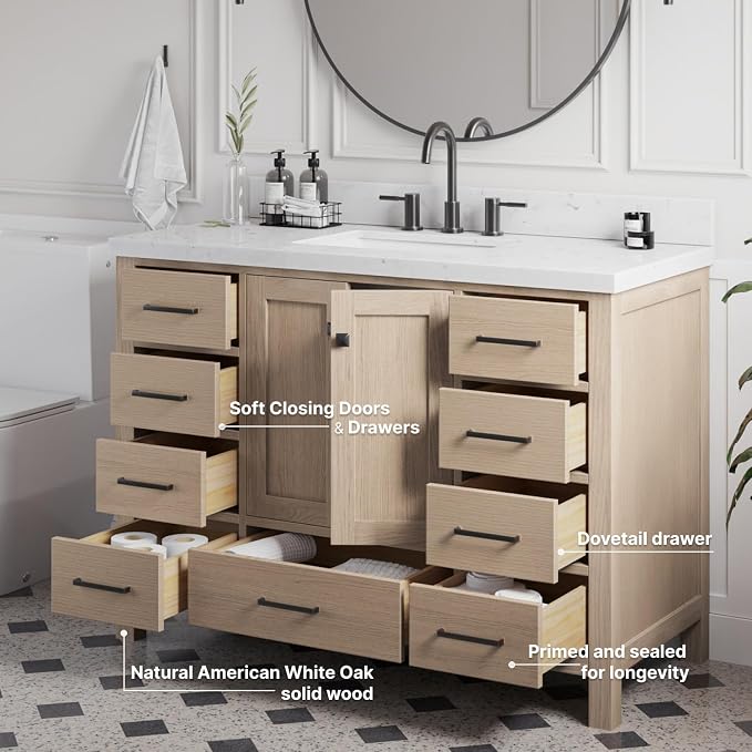 ARIEL 48'' Bathroom Vanity - Image 4