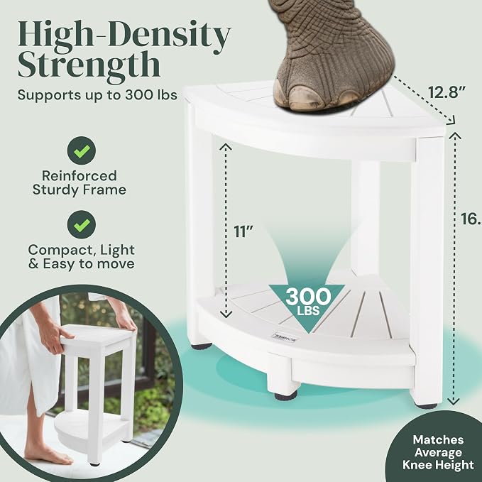 Waterproof Corner Shower Stool - Image 2