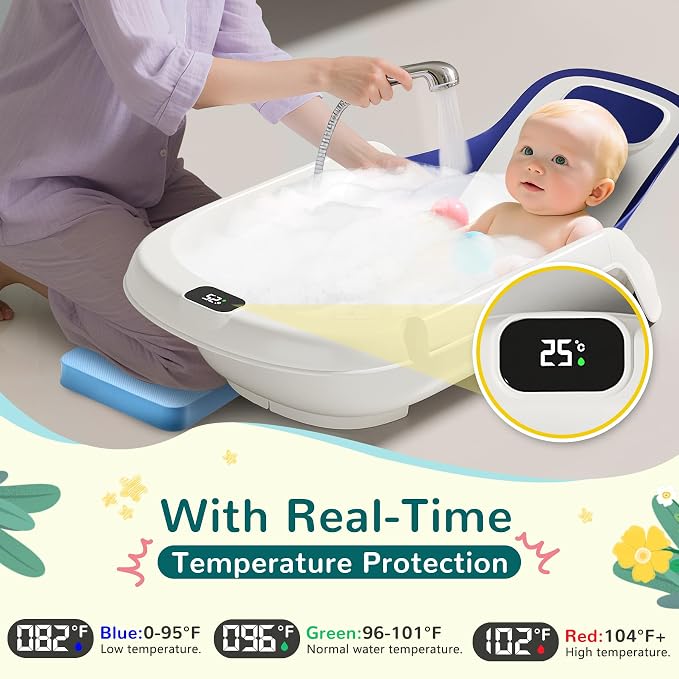 Baby Bathtub, 5-in-1 Reclining Baby Bathtub, Baby Bath Tub - Image 8