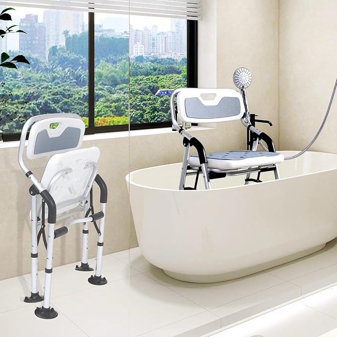 Shower Chair for Inside Shower, Foldable Shower Chair for Elderly and Disabled - Image 7