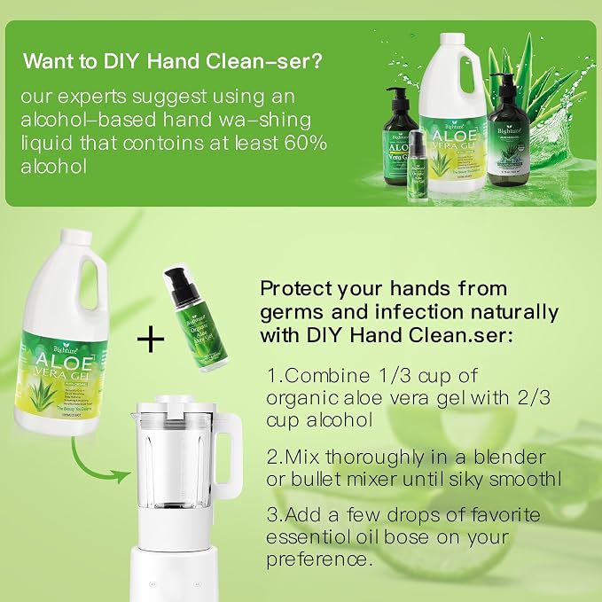 Aloe Vera Gel, 100% Aloe Vera Extracted from Freshly Cut Pure Aloe Leaves - Image 4