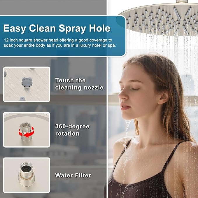 Shower System Shower Faucet Set Rainfall Shower Set - Image 3