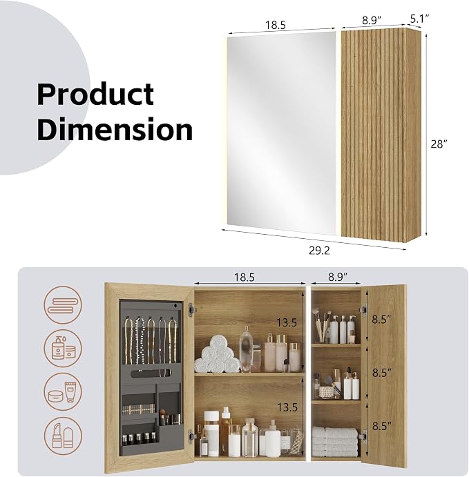 Lighted Bathroom Medicine Cabinet - Image 2
