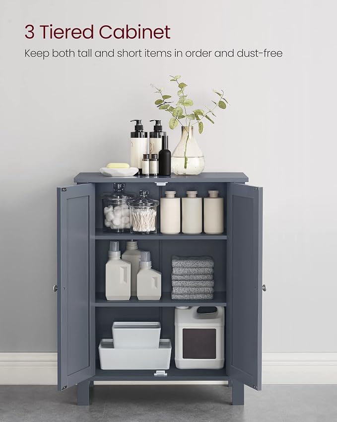 VASAGLE Floor Storage Cabinet, Freestanding Storage Unit - Image 7