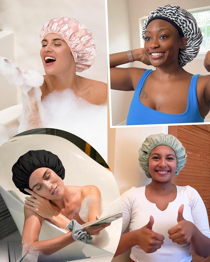 Yanibest Shower Cap Reusable Waterproof - Image 5